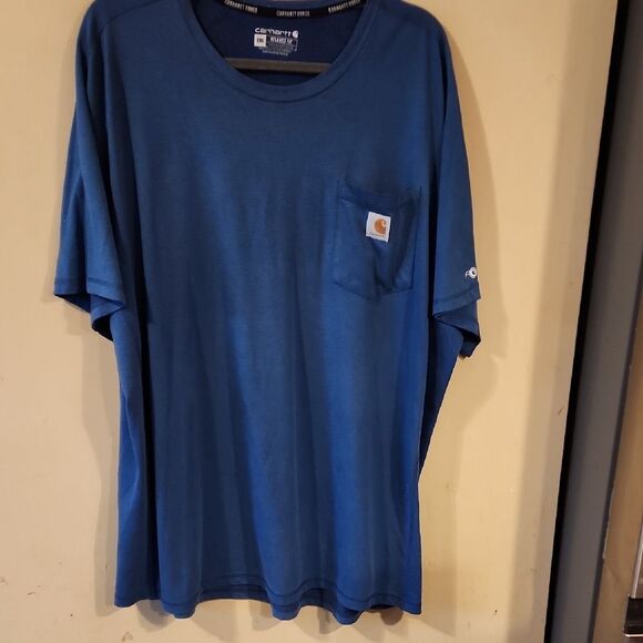 Carhartt Men's Blue Pocket T-Shirt 2X Relaxed Fit EUC - Picture 1 of 4